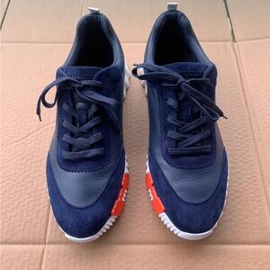 Hermes Navy Bouncing Sneaker